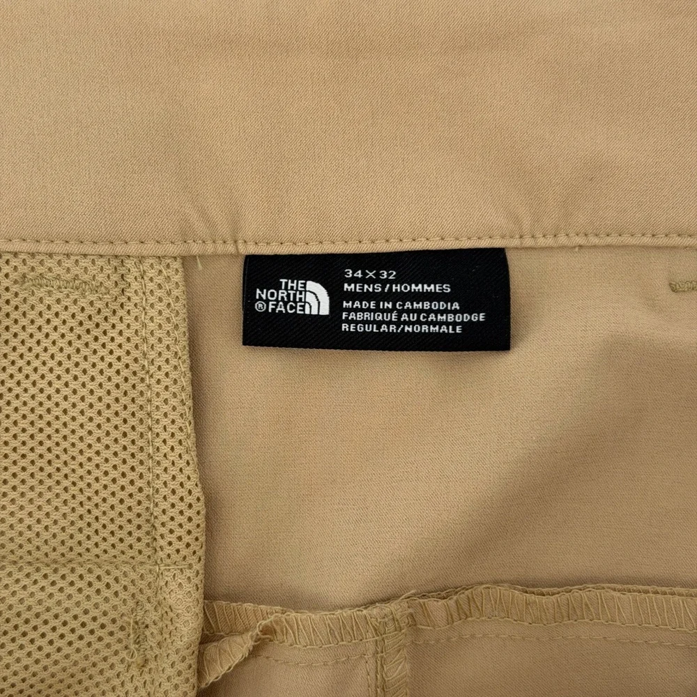 The North Face Hiking Shorts Mens 34 Khaki Tan Technical Outdoor Utility Stretch